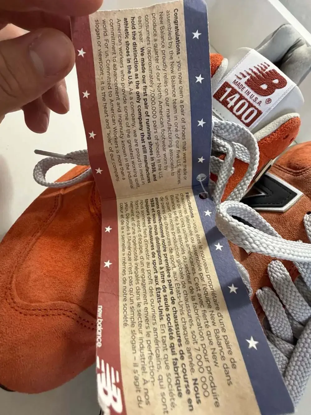 J.Crew x New Balance 1400 Made in USA 'Rusted Orange' Sneakers